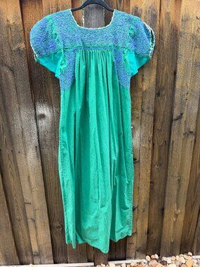Vintage Oaxacan Mexican Embroidered Dress